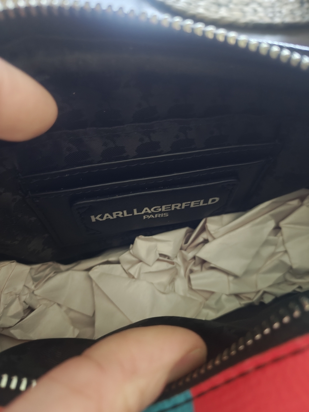 Karl Lagerfeld Multicolor Check Camera Bag with Strap - Picture 8 of 10